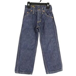 Vintage 70s Lee Riders Denim Jeans Kids 4 Slim Straight Leg Sanforized Made USA